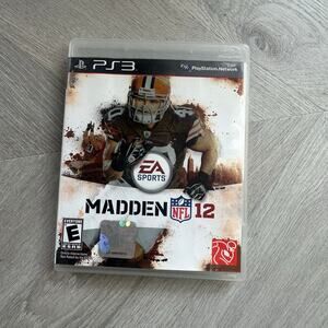 PS3 Madden NFL 12 EA Sports Video Game Football PlayStation 3 Case Included